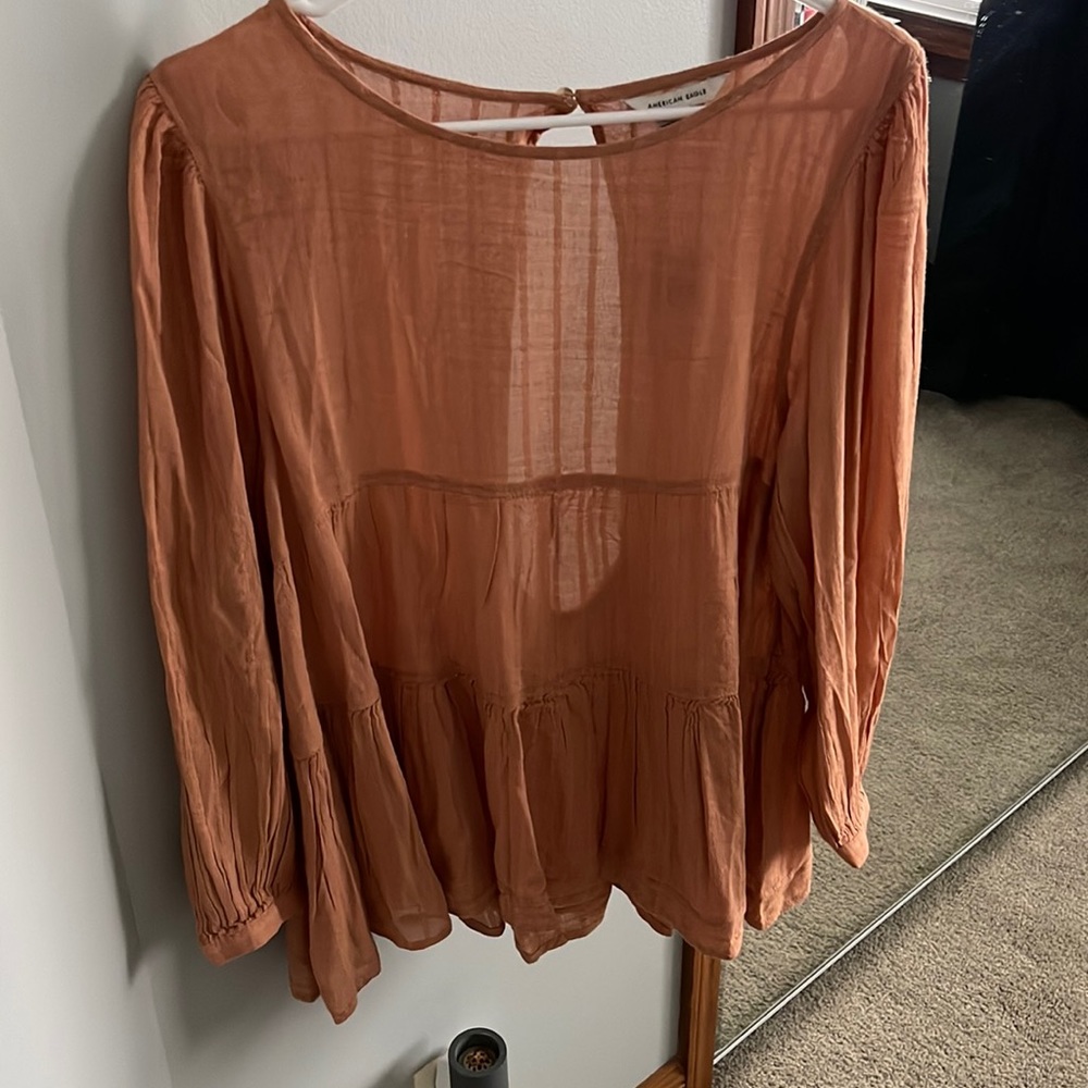 Burnt orange blouse